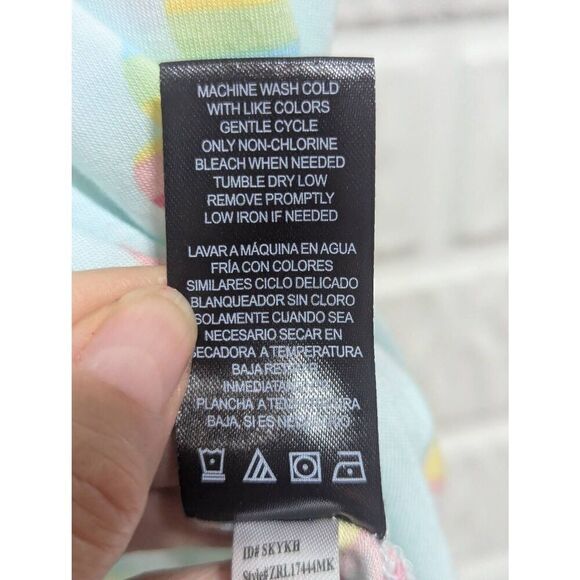 Disney Women's Blue Mickey Mouse Printed Shortie T-Shirt Pajama Set Size M - Picture 7 of 7